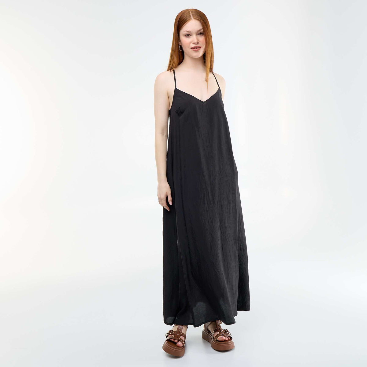 Robe longue fluide NOIR