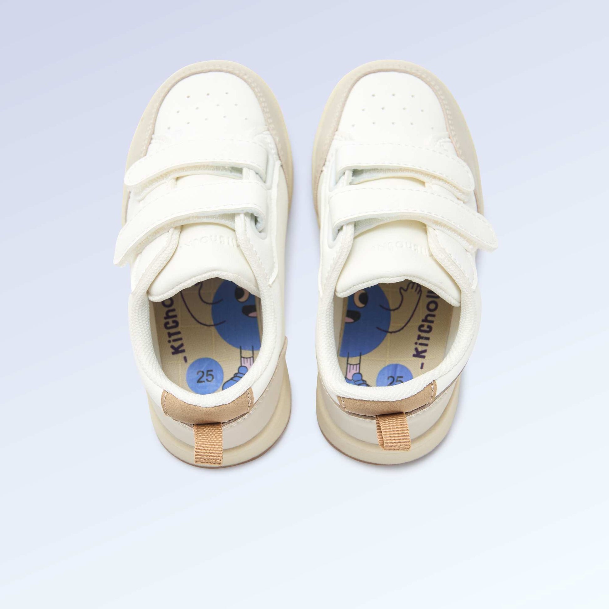 Baskets à scratchs - motricité 4 'marcher' - Kitchoun BEIGE