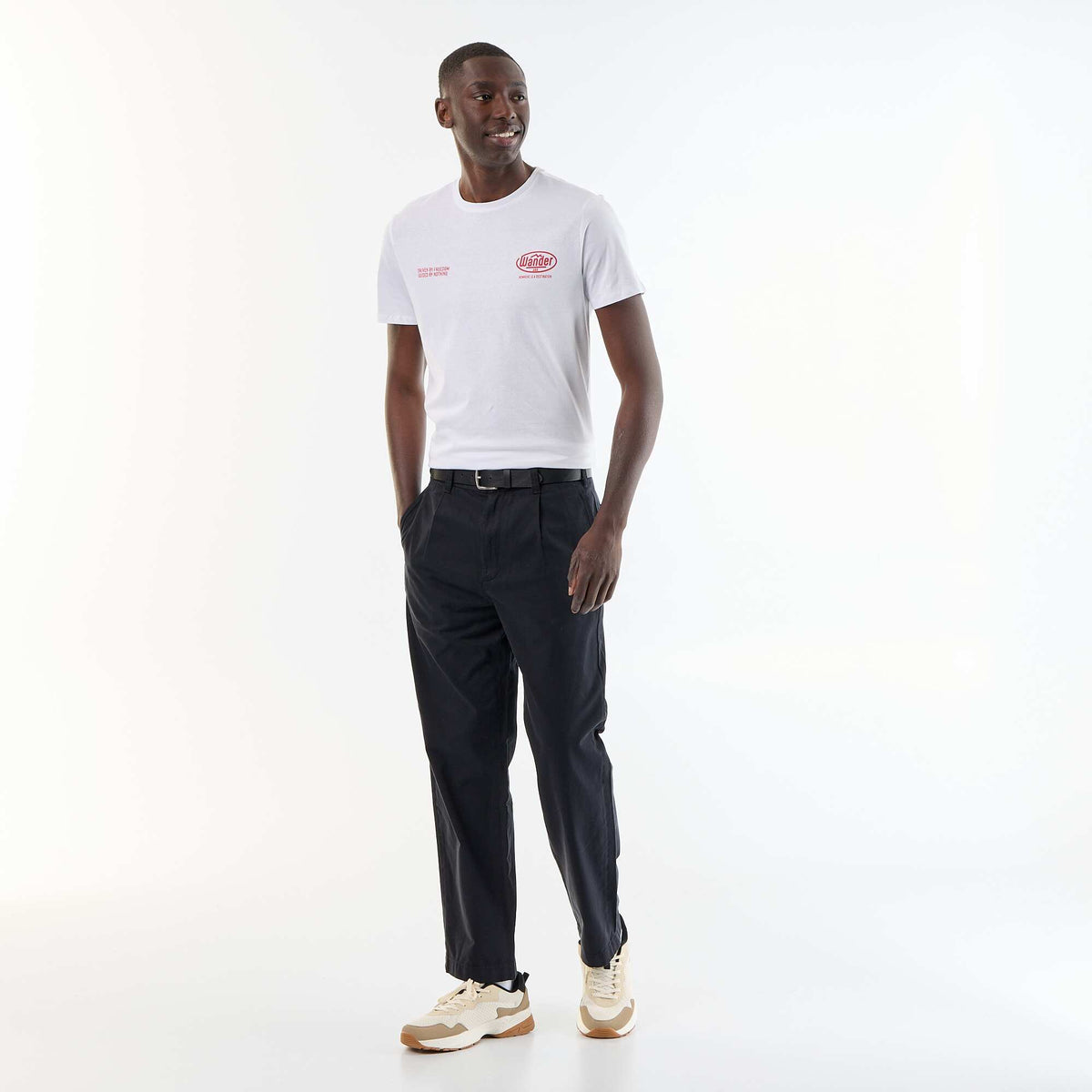 T-shirt imprimé fantaisie à manches courtes BLANC