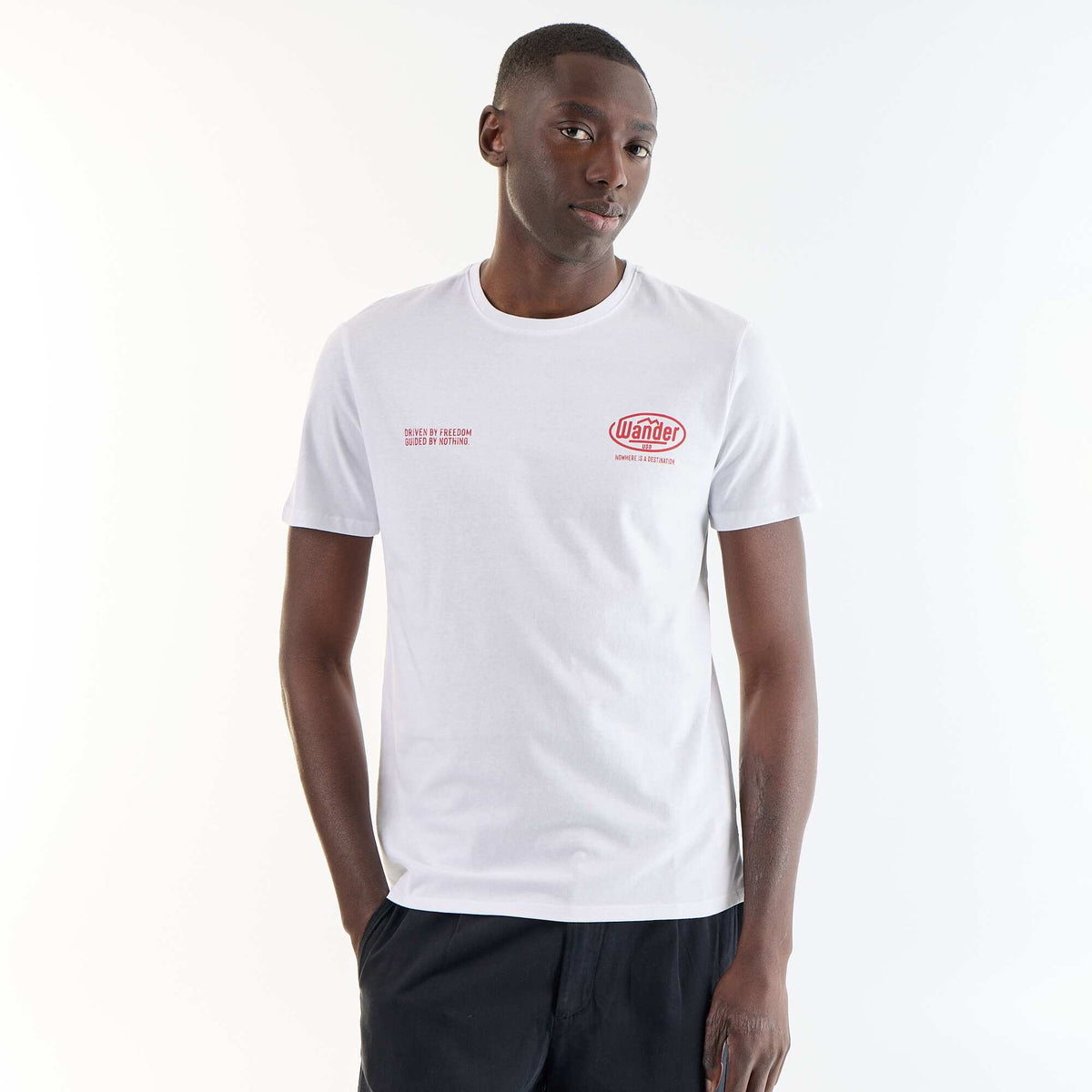 T-shirt imprimé fantaisie à manches courtes BLANC