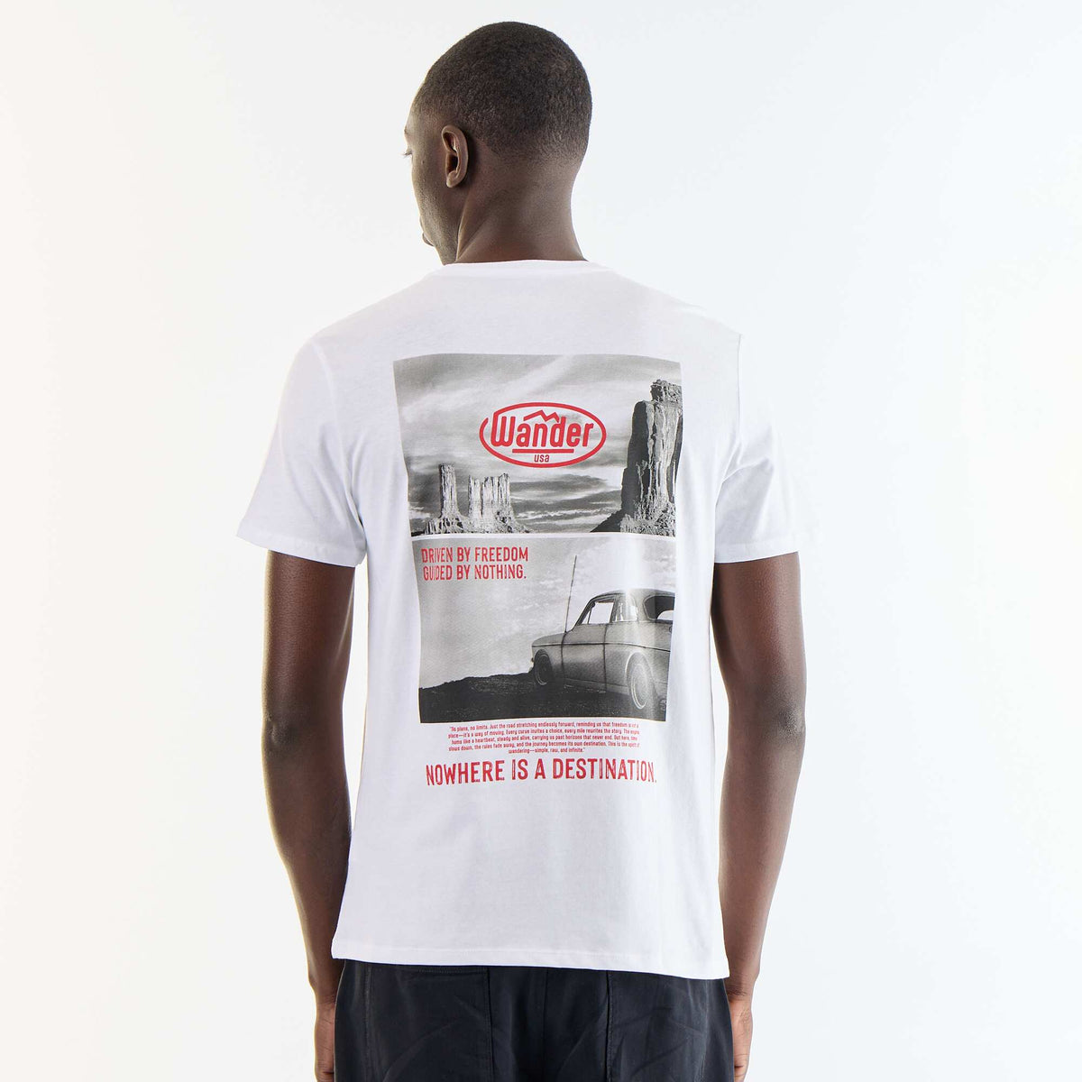 T-shirt imprimé fantaisie à manches courtes BLANC