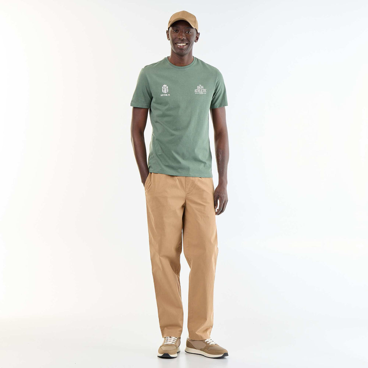 T-shirt imprimé fantaisie à manches courtes VERT