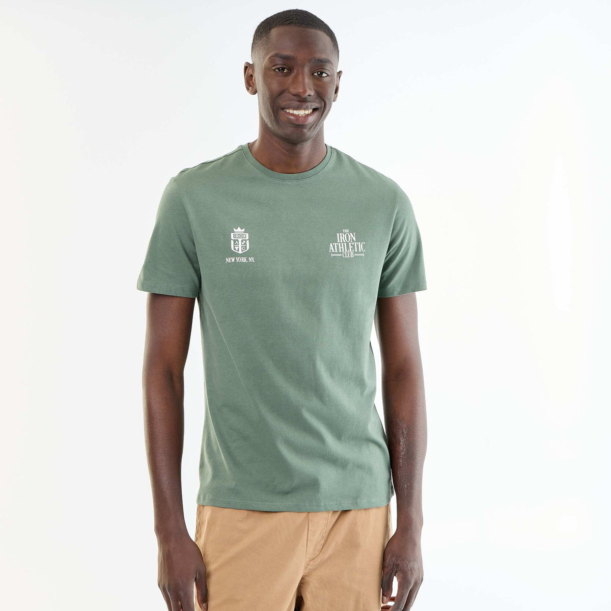 T-shirt imprimé fantaisie à manches courtes VERT