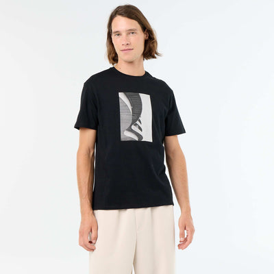 T-shirt imprimé fantaisie à manches courtes NOIR