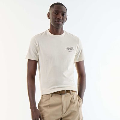 T-shirt imprimé fantaisie à manches courtes BLANC