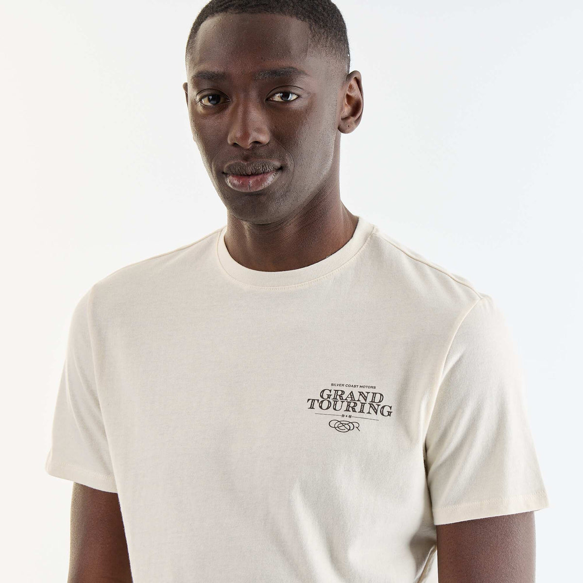 T-shirt imprimé fantaisie à manches courtes BLANC