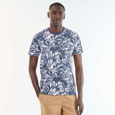 T-shirt imprimé fantaisie à manches courtes BLEU