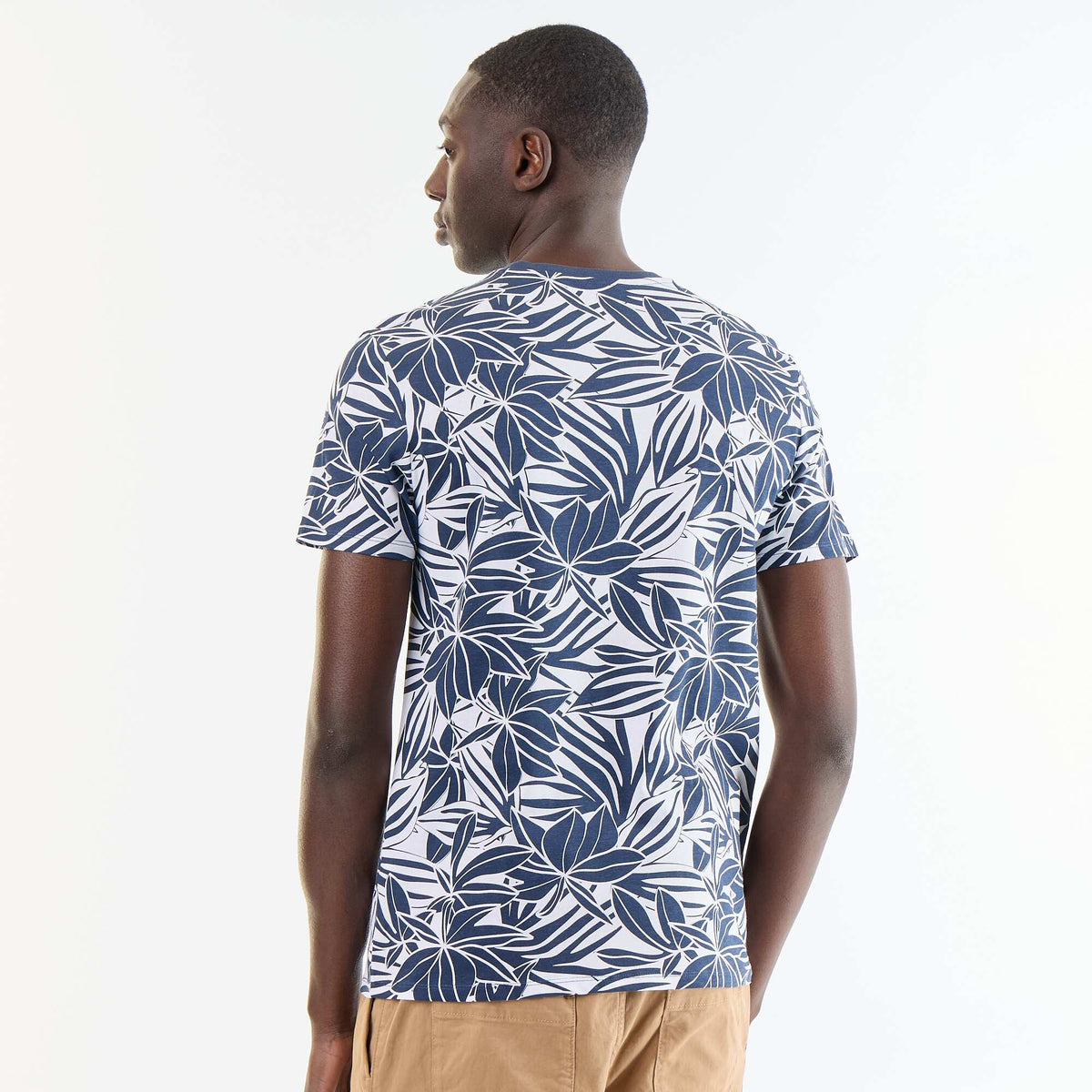 T-shirt imprimé fantaisie à manches courtes BLEU
