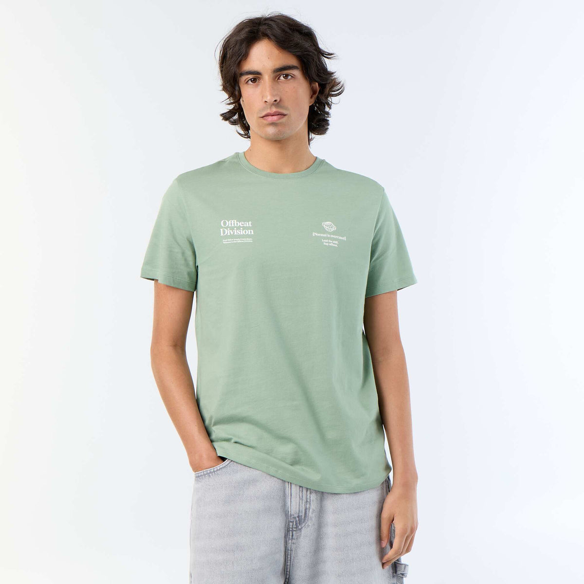 T-shirt à manches courtes imprimé VERT