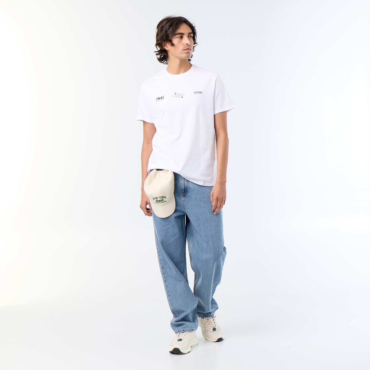T-shirt à manches courtes imprimé BLANC