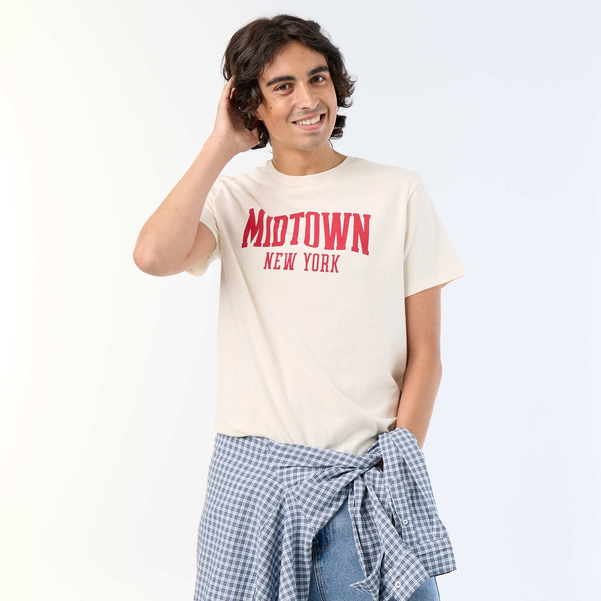 T-shirt à manches courtes imprimé BLANC
