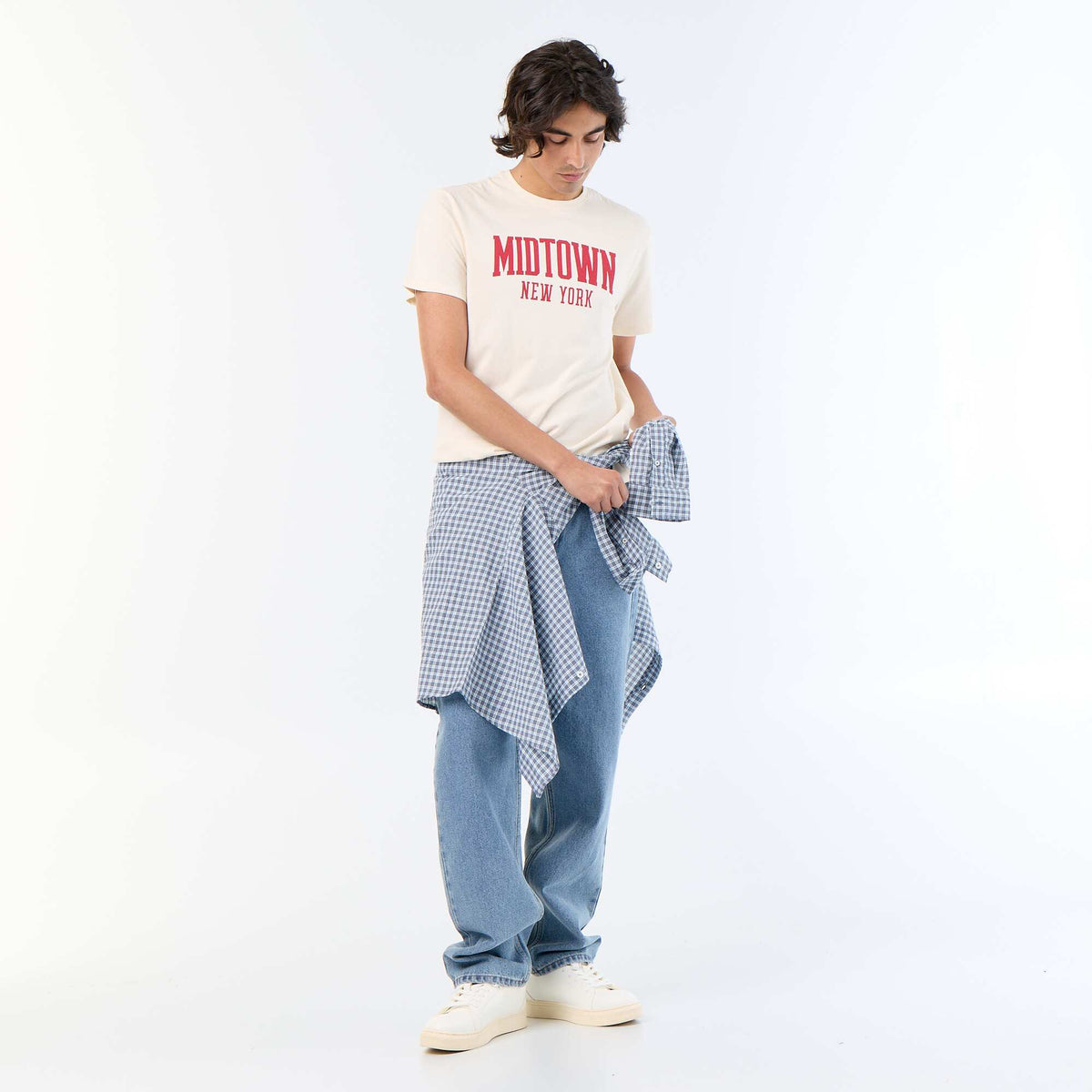 T-shirt à manches courtes imprimé BLANC