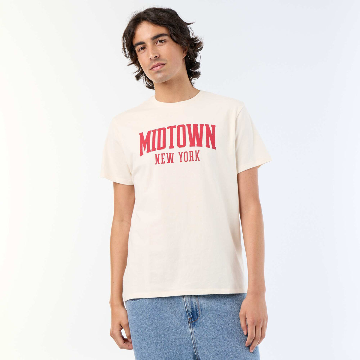 T-shirt à manches courtes imprimé BLANC