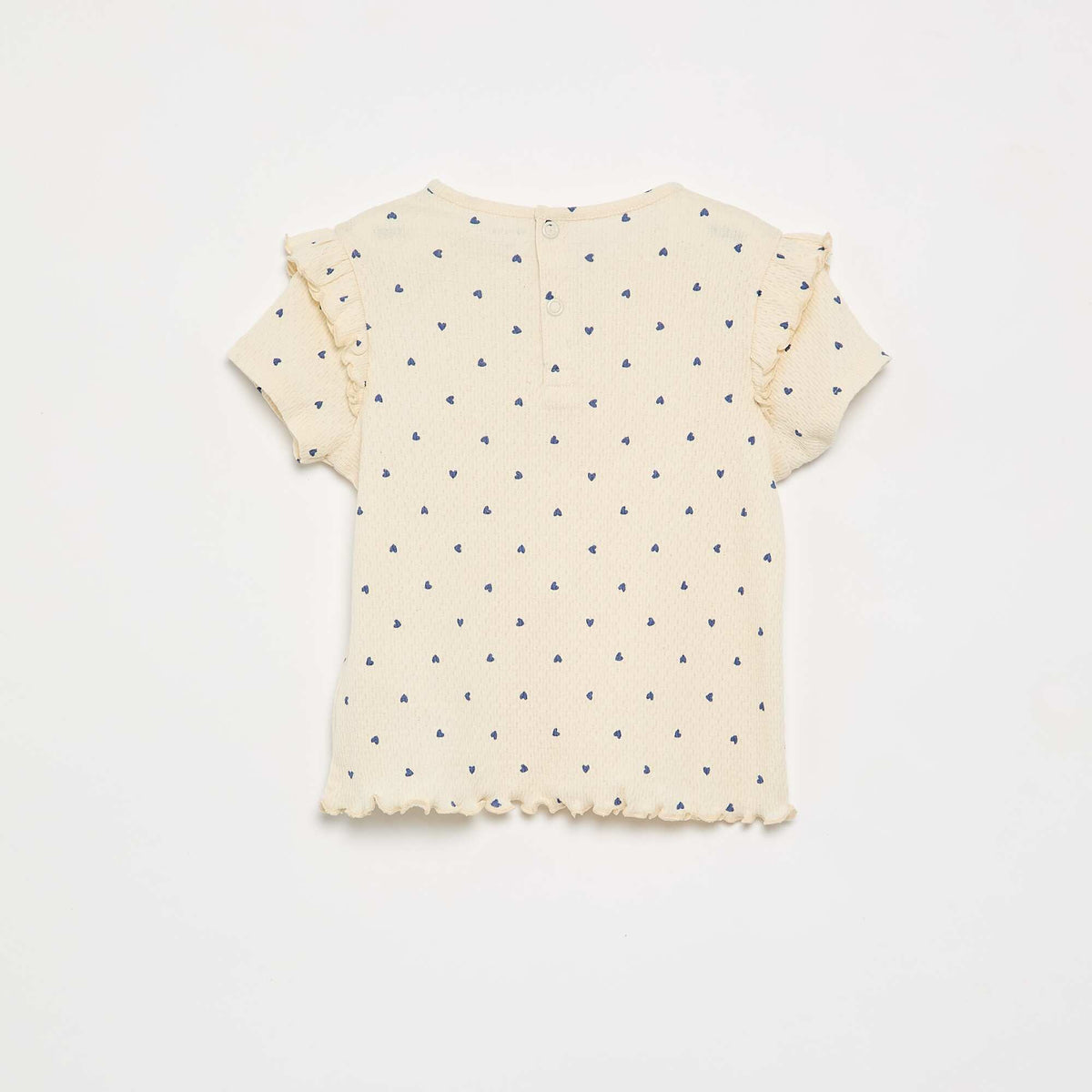 Pyjama en maille pointelle t-shirt + short - 2 pièces BEIGE