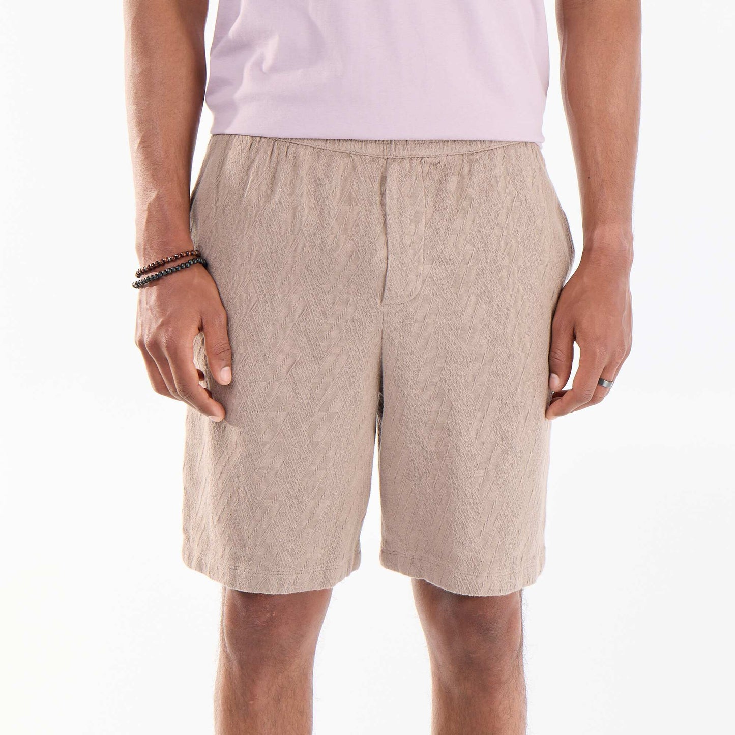 Bermuda en molleton léger BEIGE