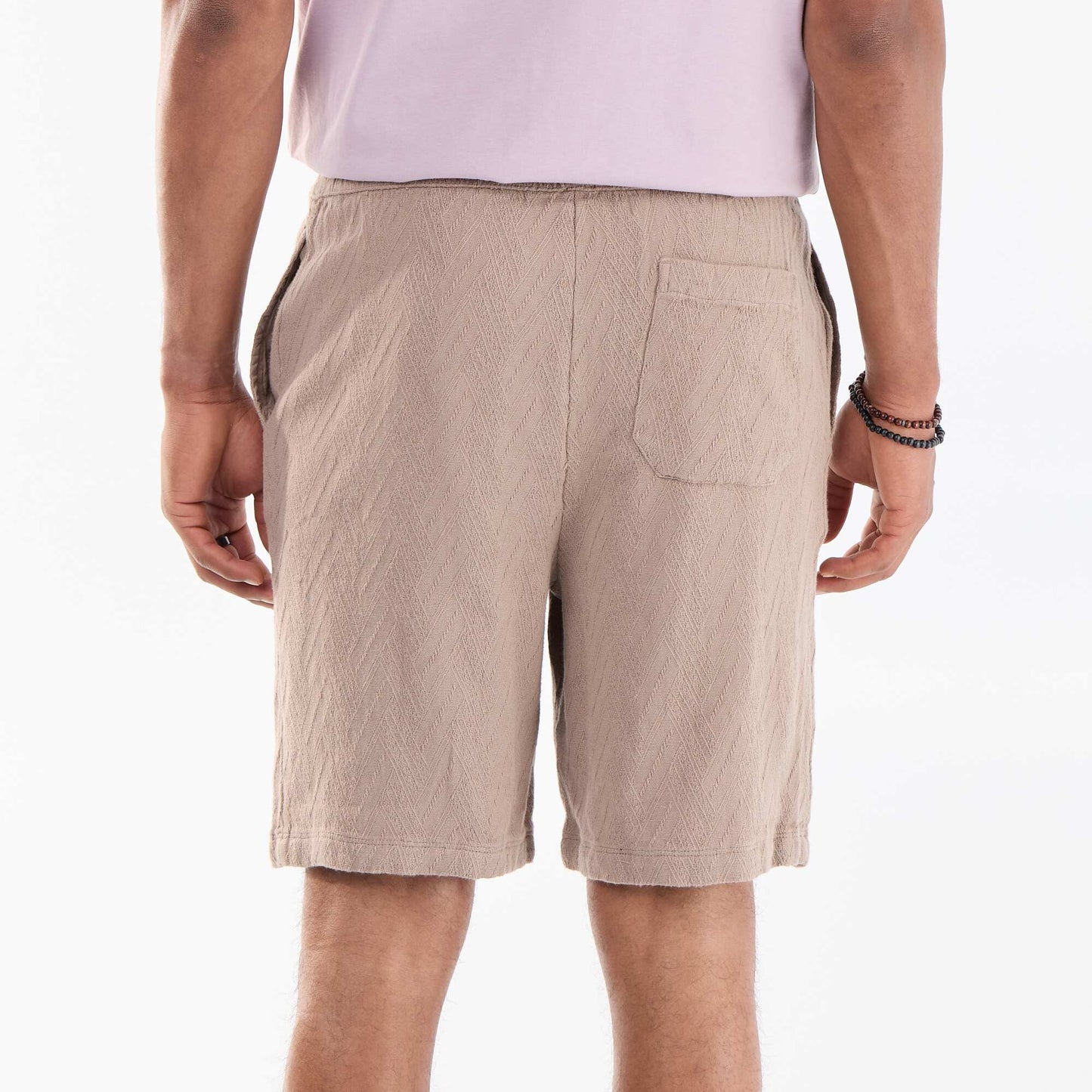 Bermuda en molleton léger BEIGE