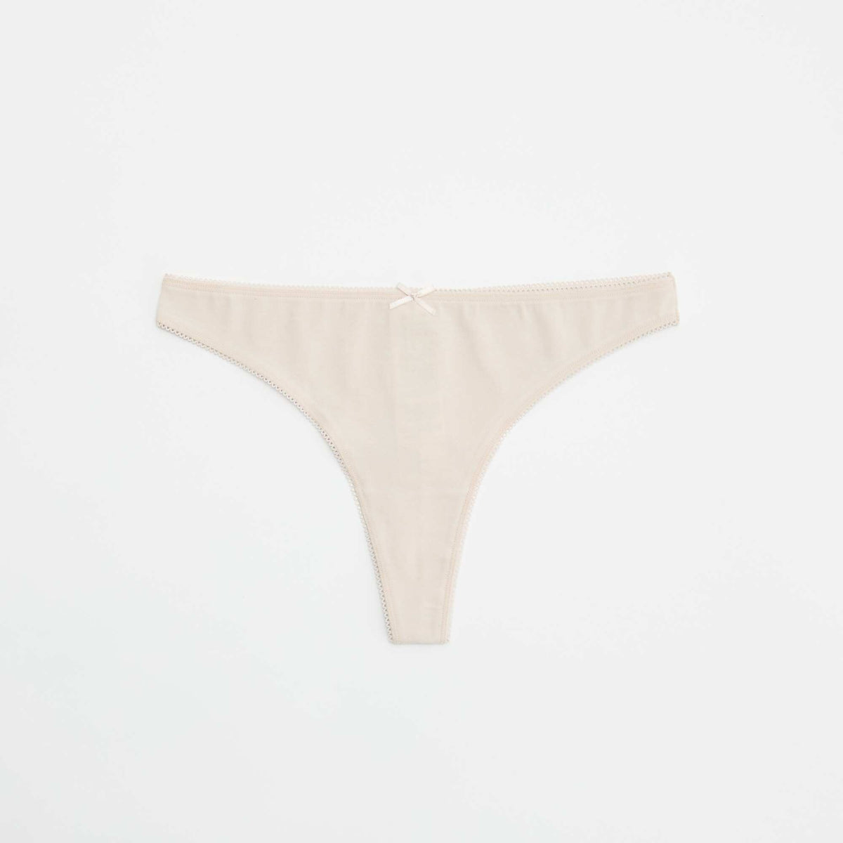 Lot de 5 tangas en coton BEIGE