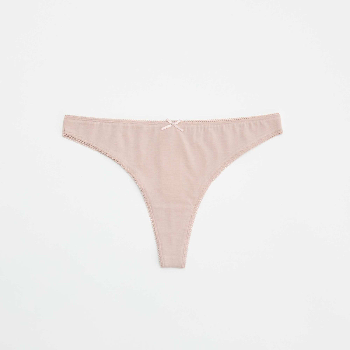 Lot de 5 tangas en coton BEIGE