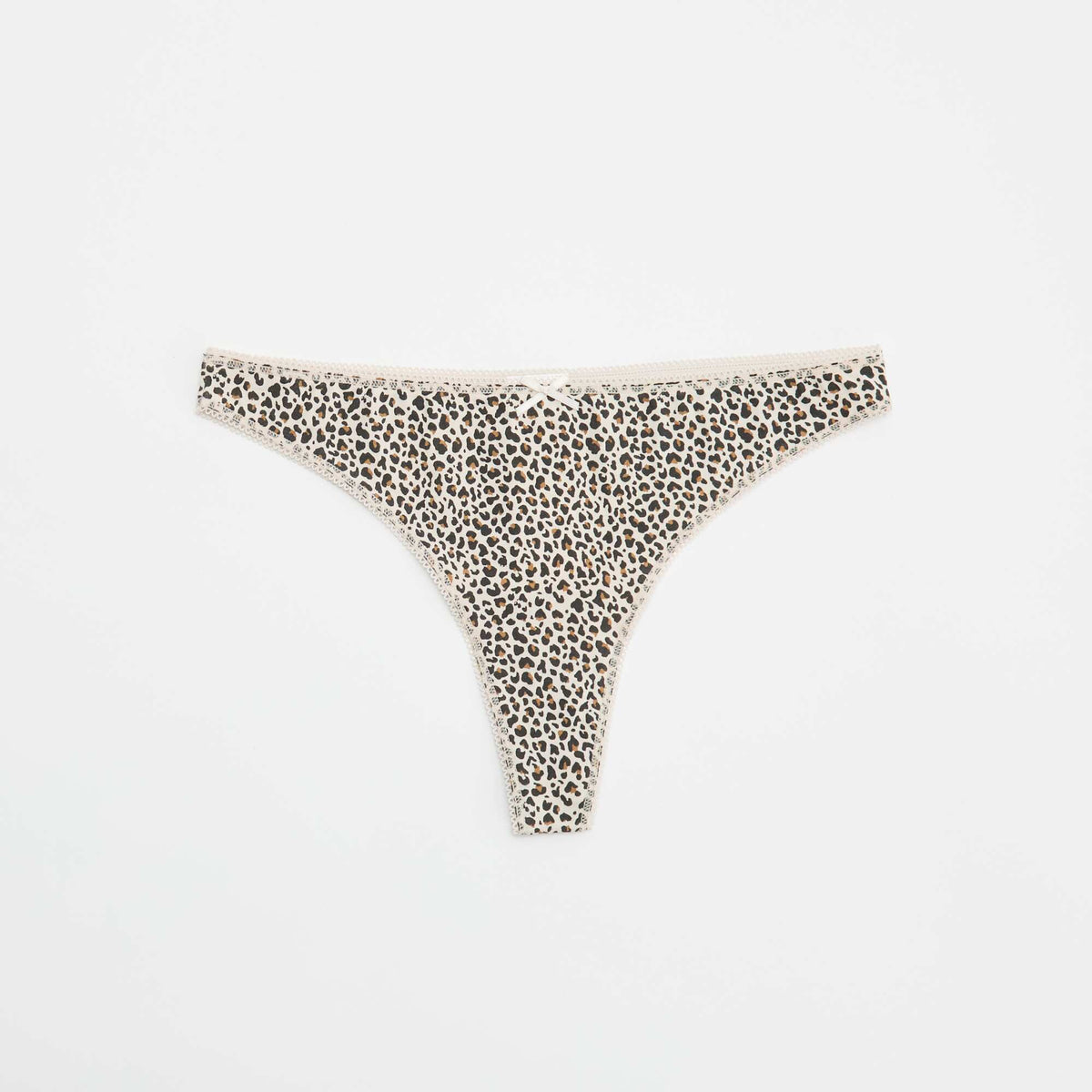 Lot de 5 tangas en coton BEIGE