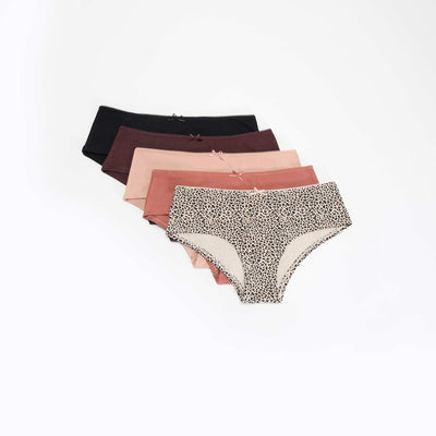 Lot de 5 shorties imprimés BEIGE