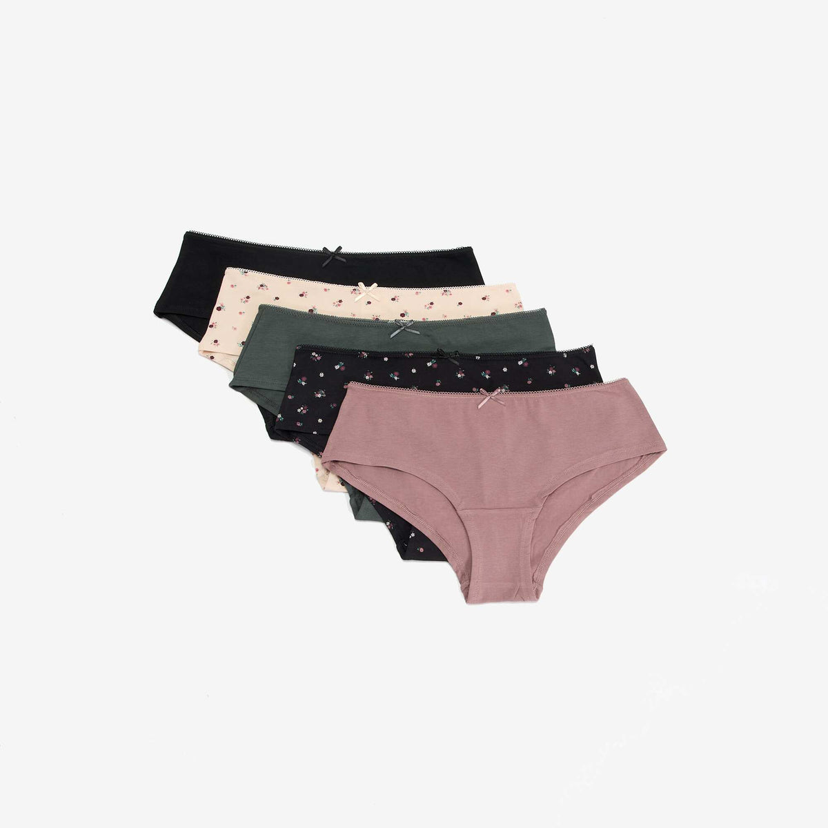 Lot de 5 shorties imprimés ROSE
