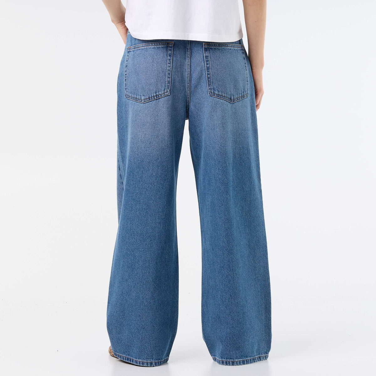Pantalon denim baggy BLEU