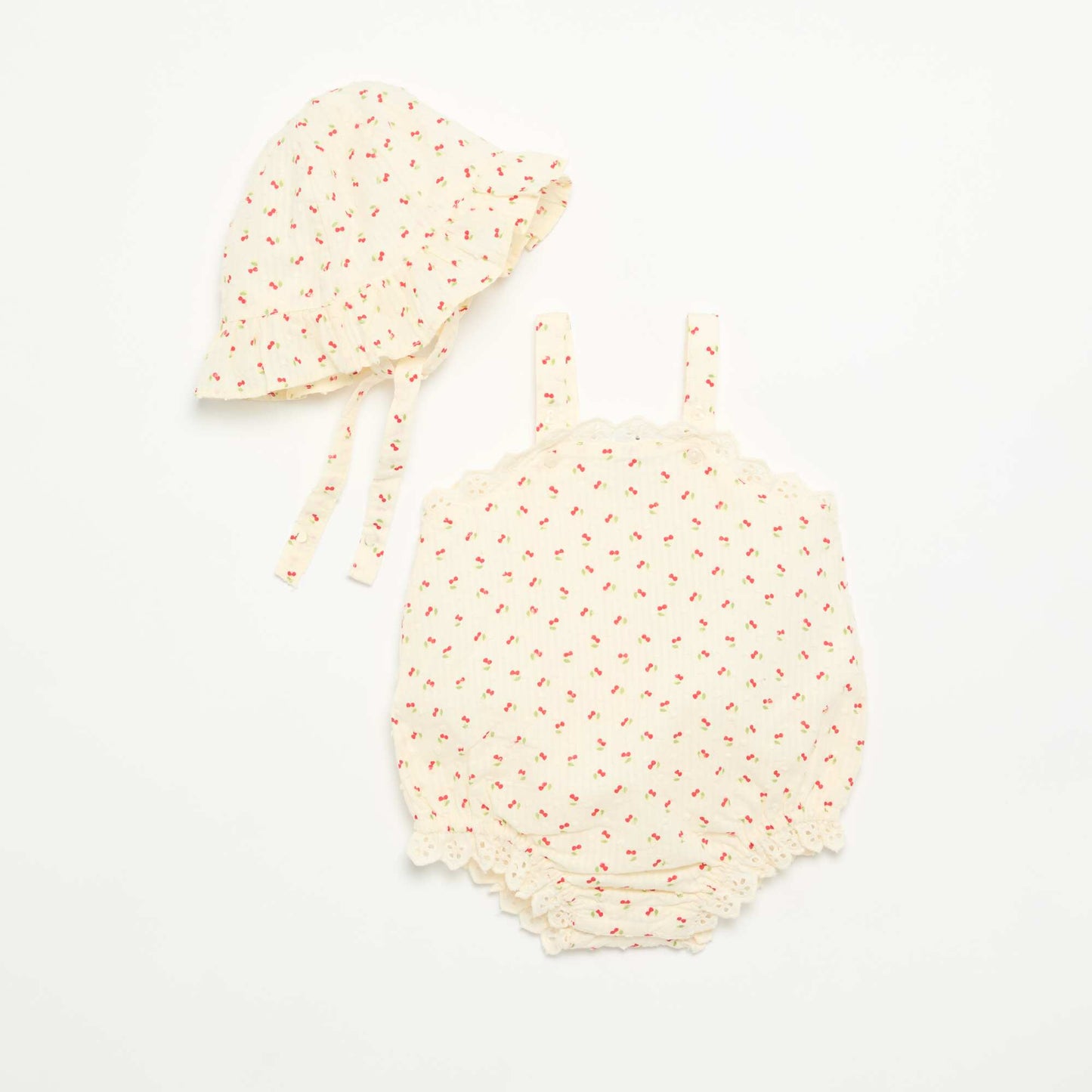 Ensemble 2 pièces - barboteuse + chapeau BEIGE