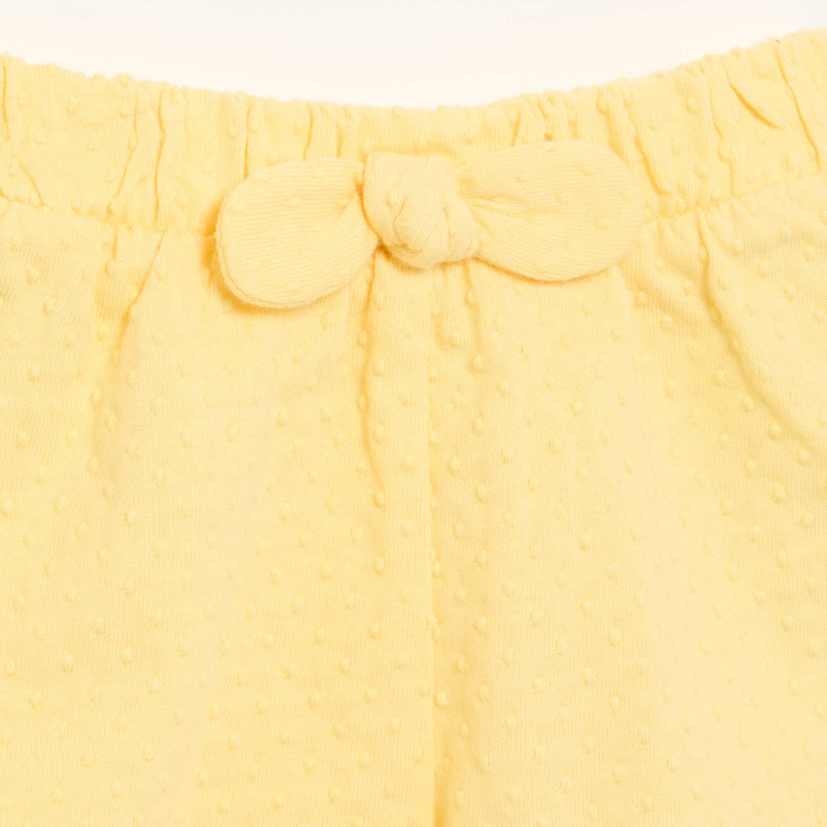 Short en maille jacquard avec nœud JAUNE