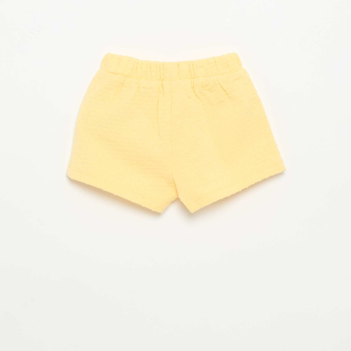 Short en maille jacquard avec nœud JAUNE