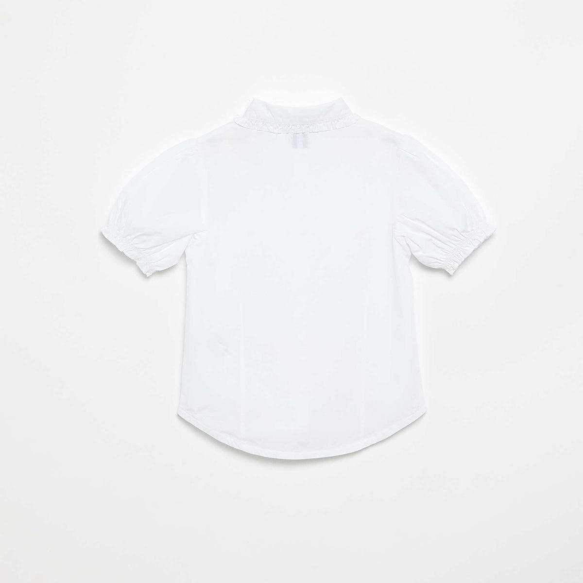 Chemise manches courtes avec col claudine BLANC