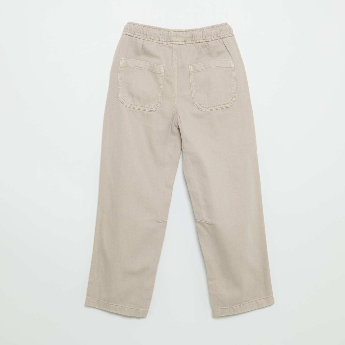 Pantalon relaxed fit taille élastiquée BEIGE