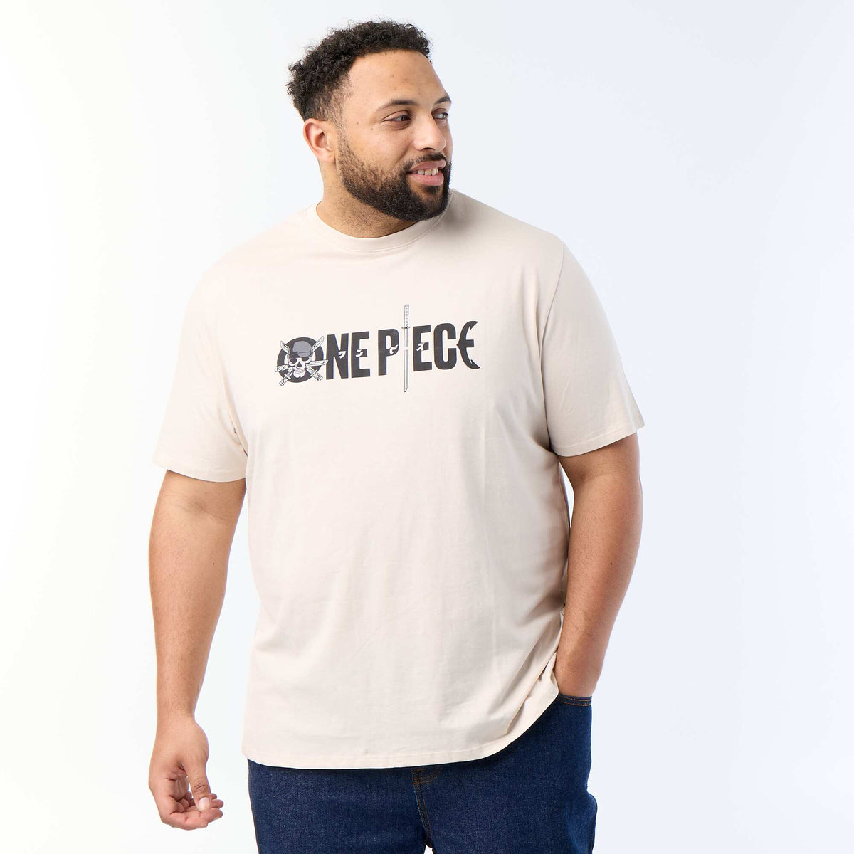 T-shirt 'One Piece' à manches courtes GRIS
