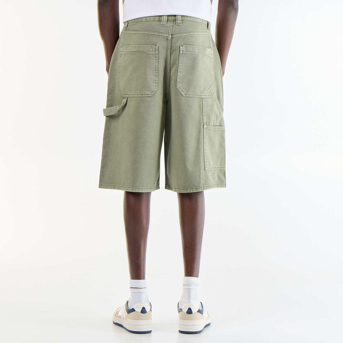 Bermuda en jean style carpenter KAKI