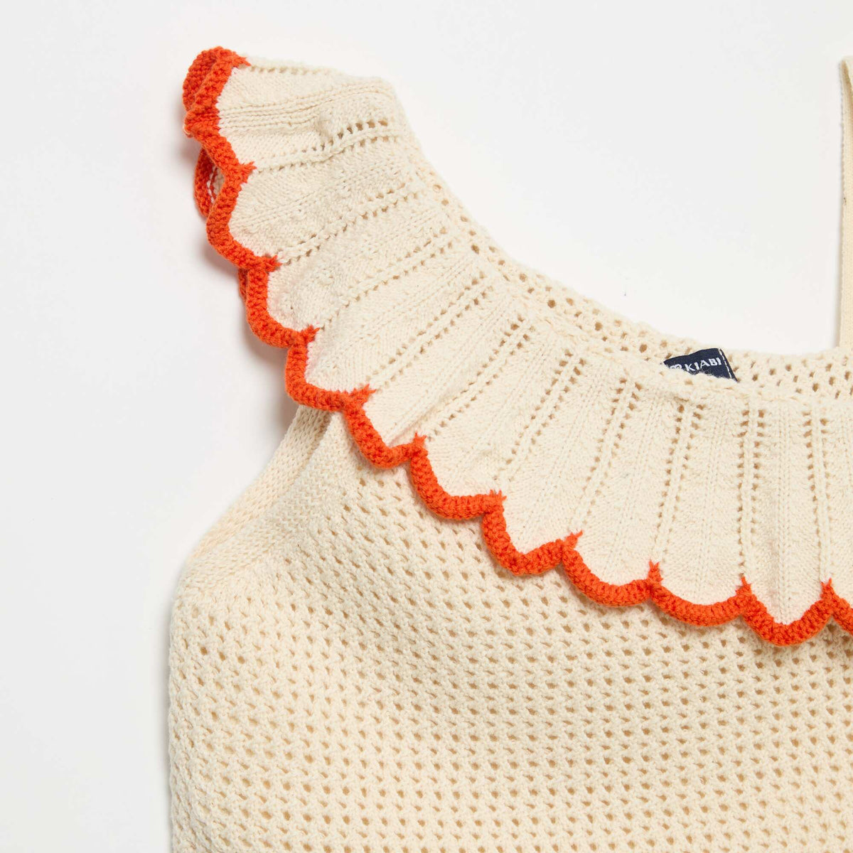 Top en tricot à col asymétrique BEIGE