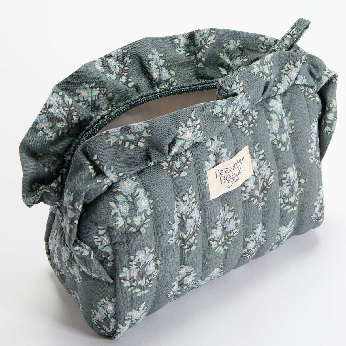 Trousse imprimée en textile VERT