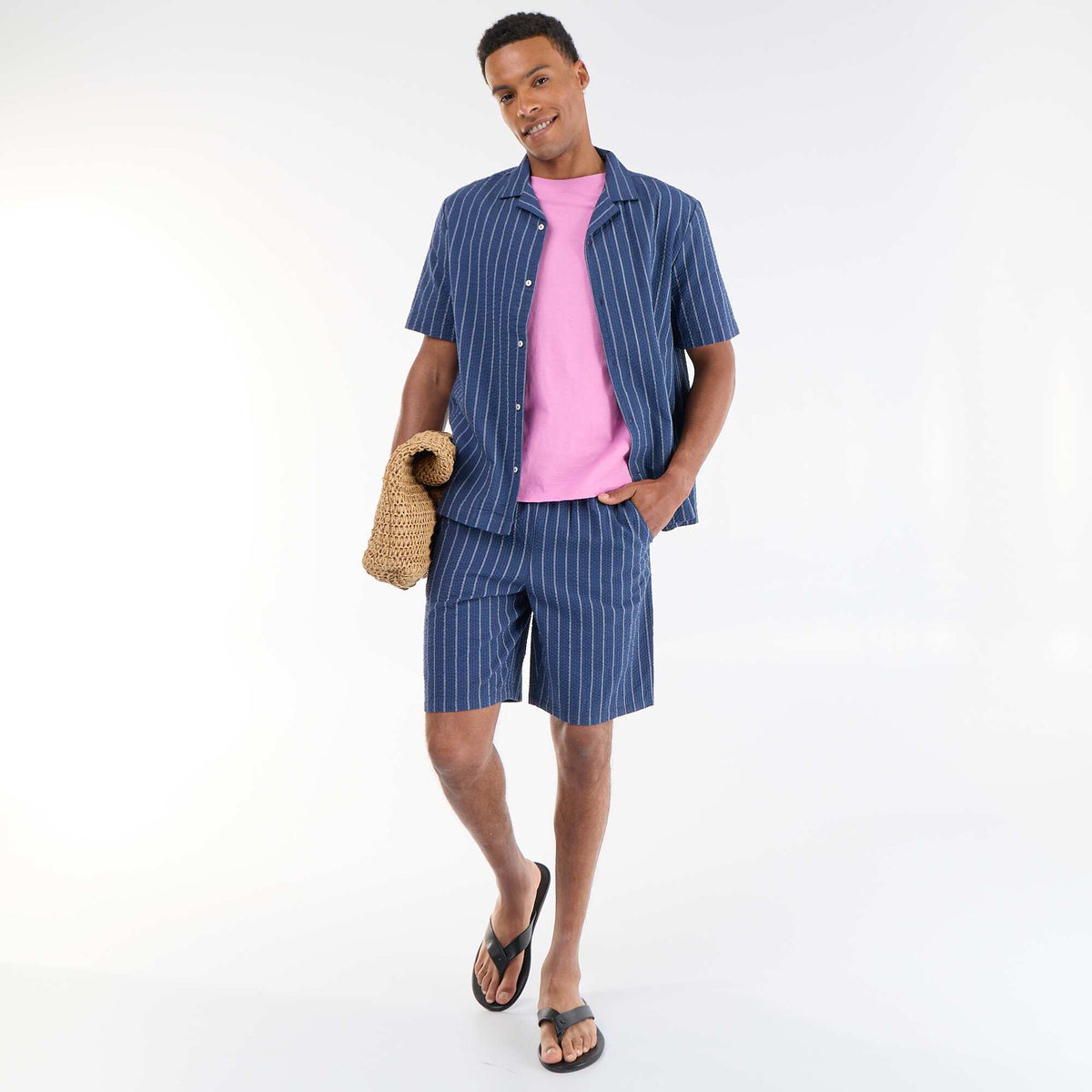 Chemise manches courtes BLEU