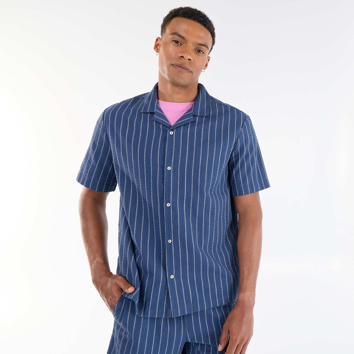 Chemise manches courtes BLEU