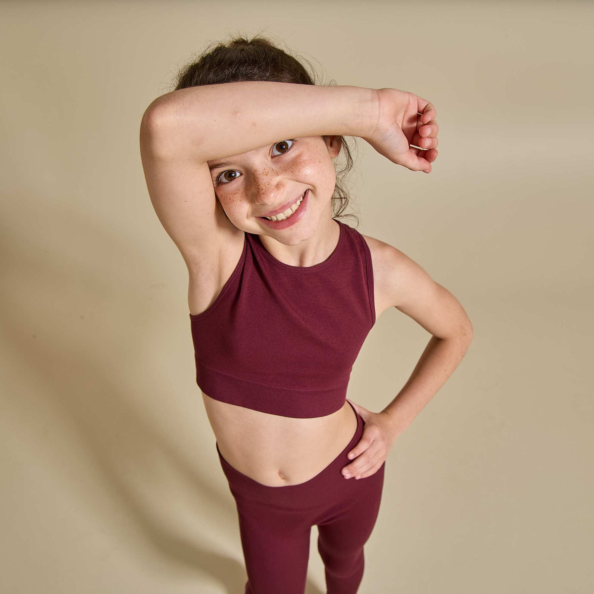 Brassière de sport sans couture ROUGE