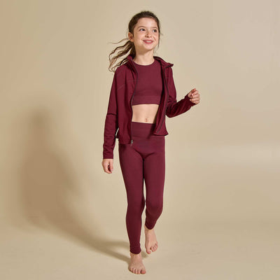Legging de sport en rib ROUGE
