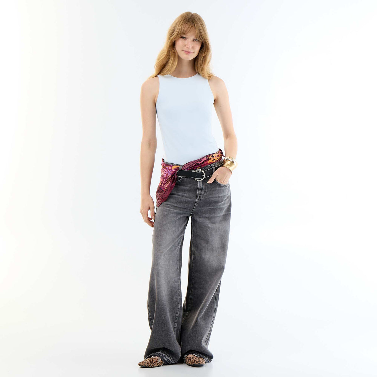 Body uni col rond BLEU