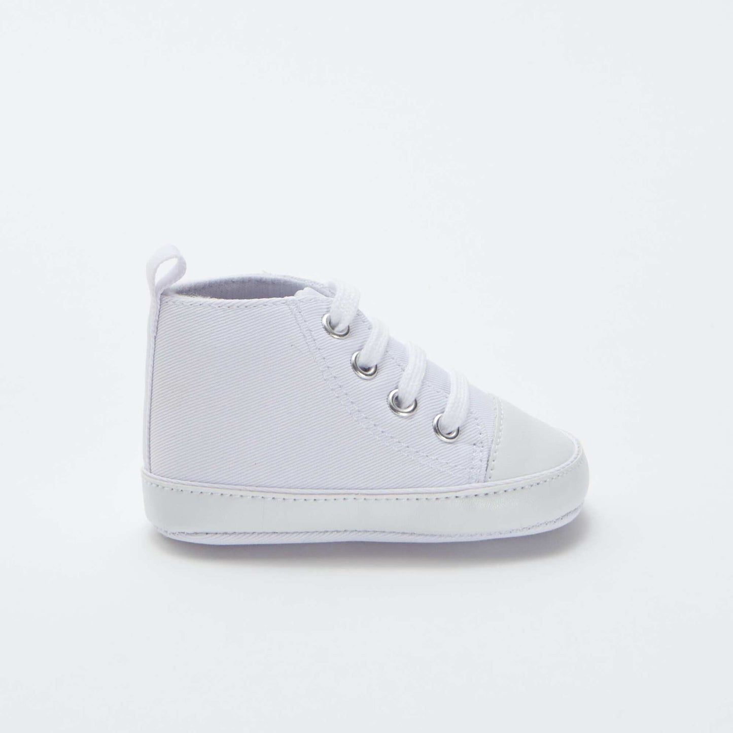 Baskets montantes en toile BLANC