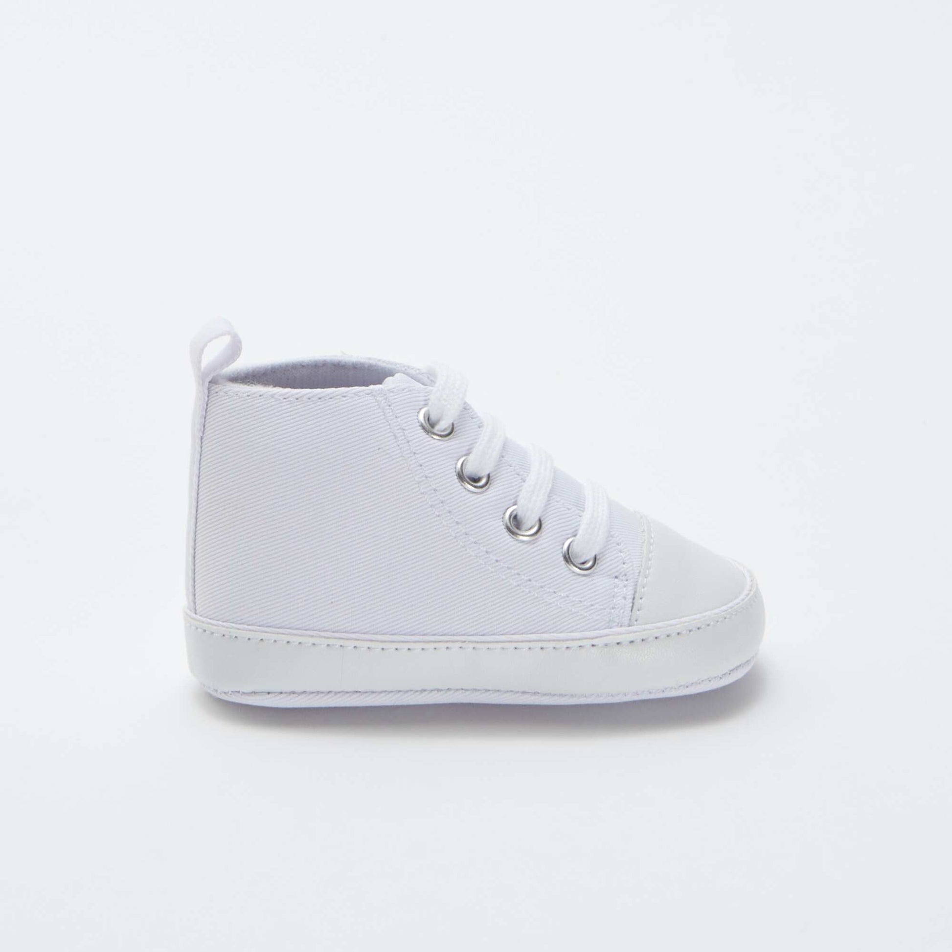 Baskets montantes en toile BLANC