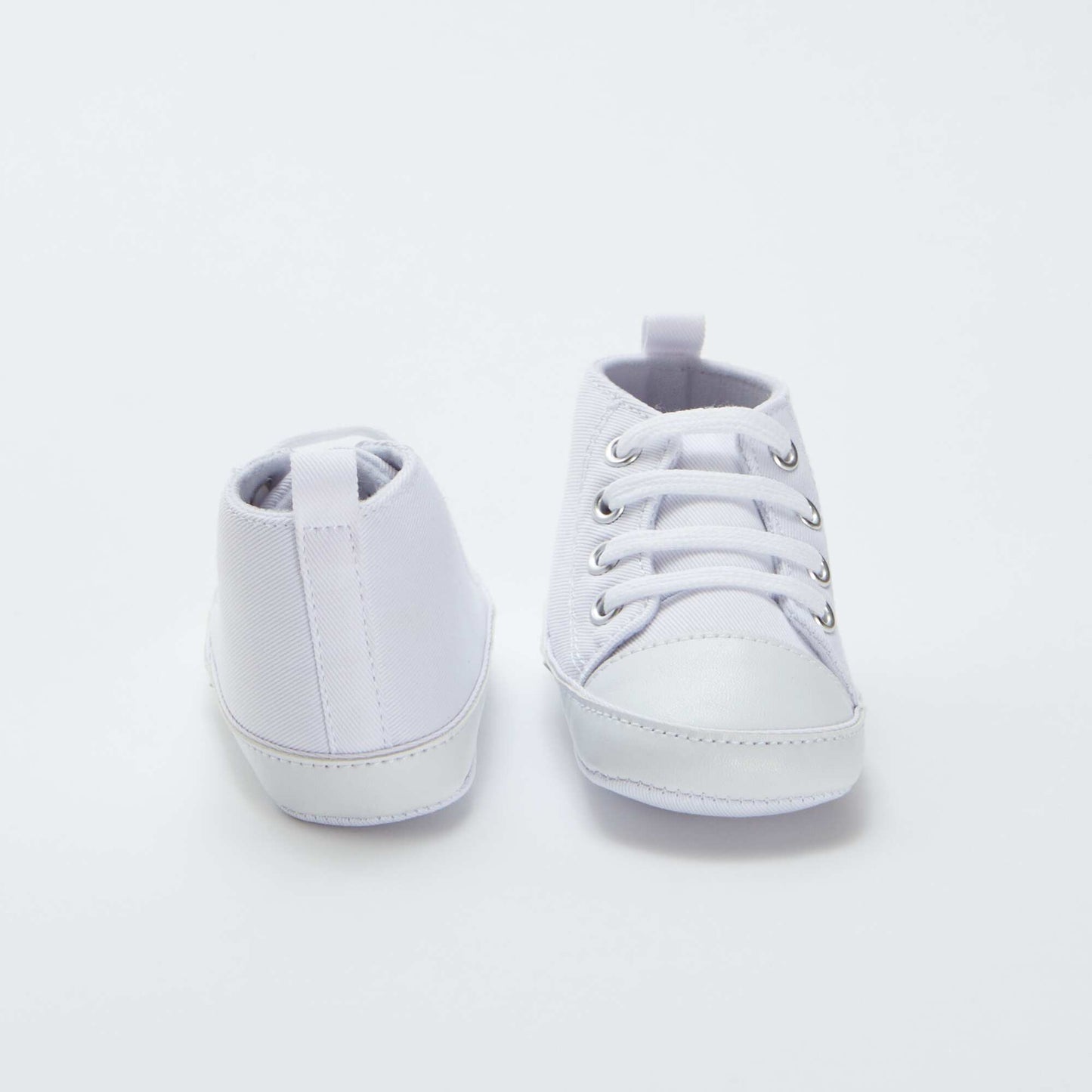 Baskets montantes en toile BLANC