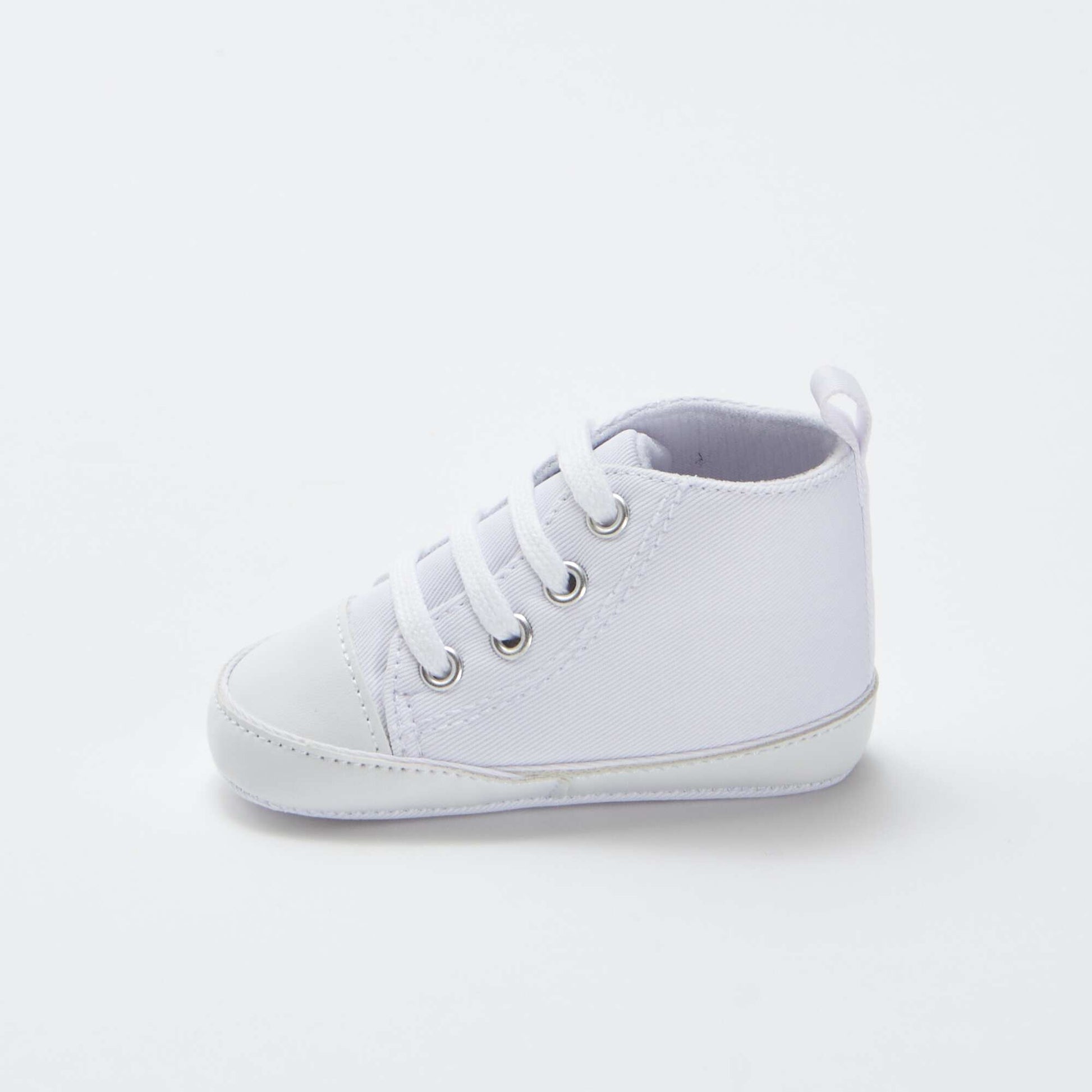 Baskets montantes en toile BLANC