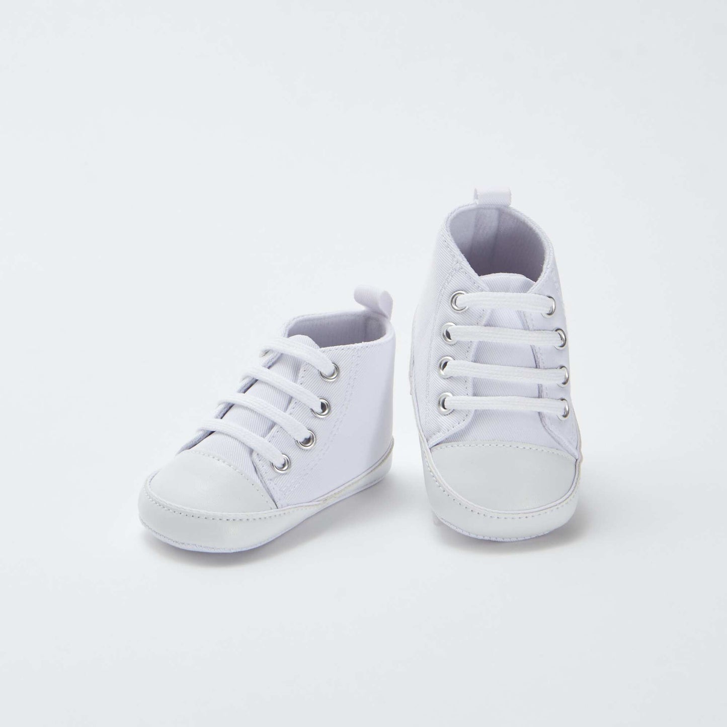 Baskets montantes en toile BLANC