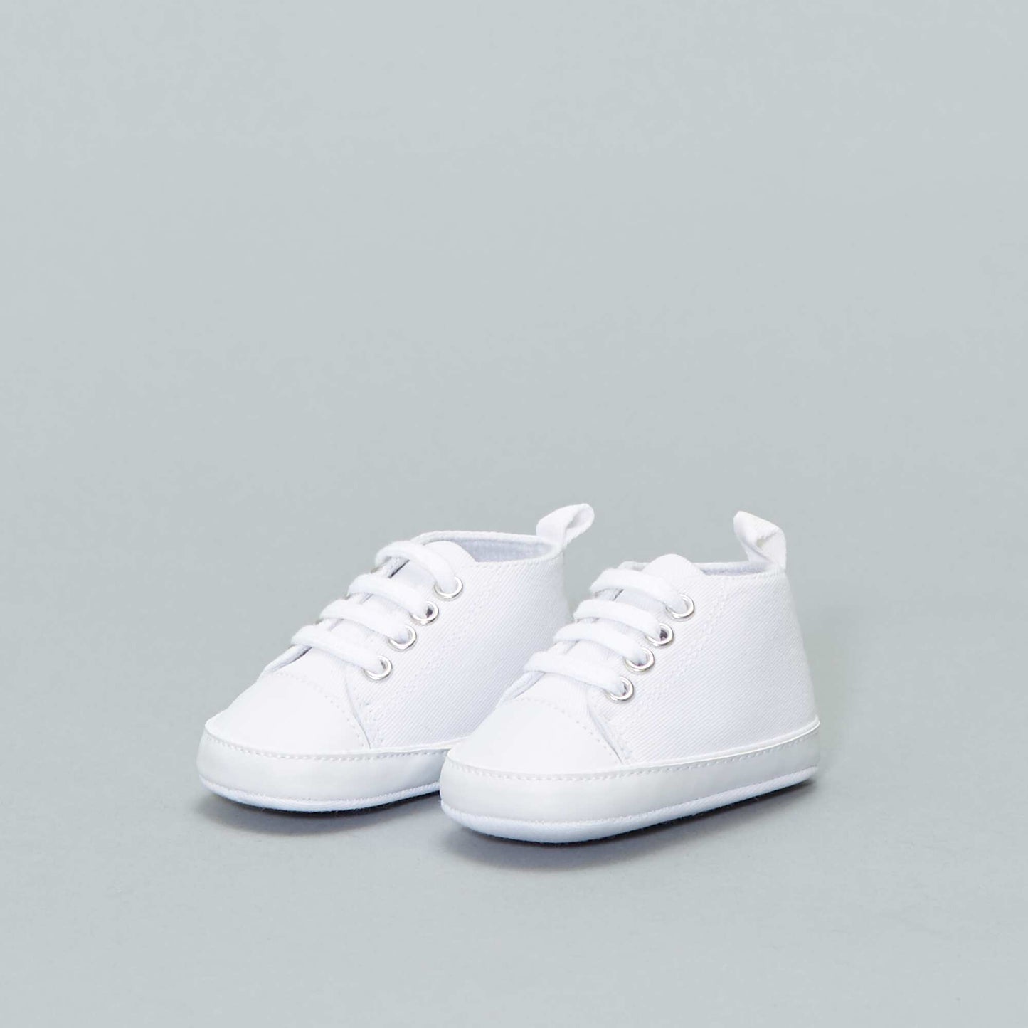 Baskets montantes en toile BLANC