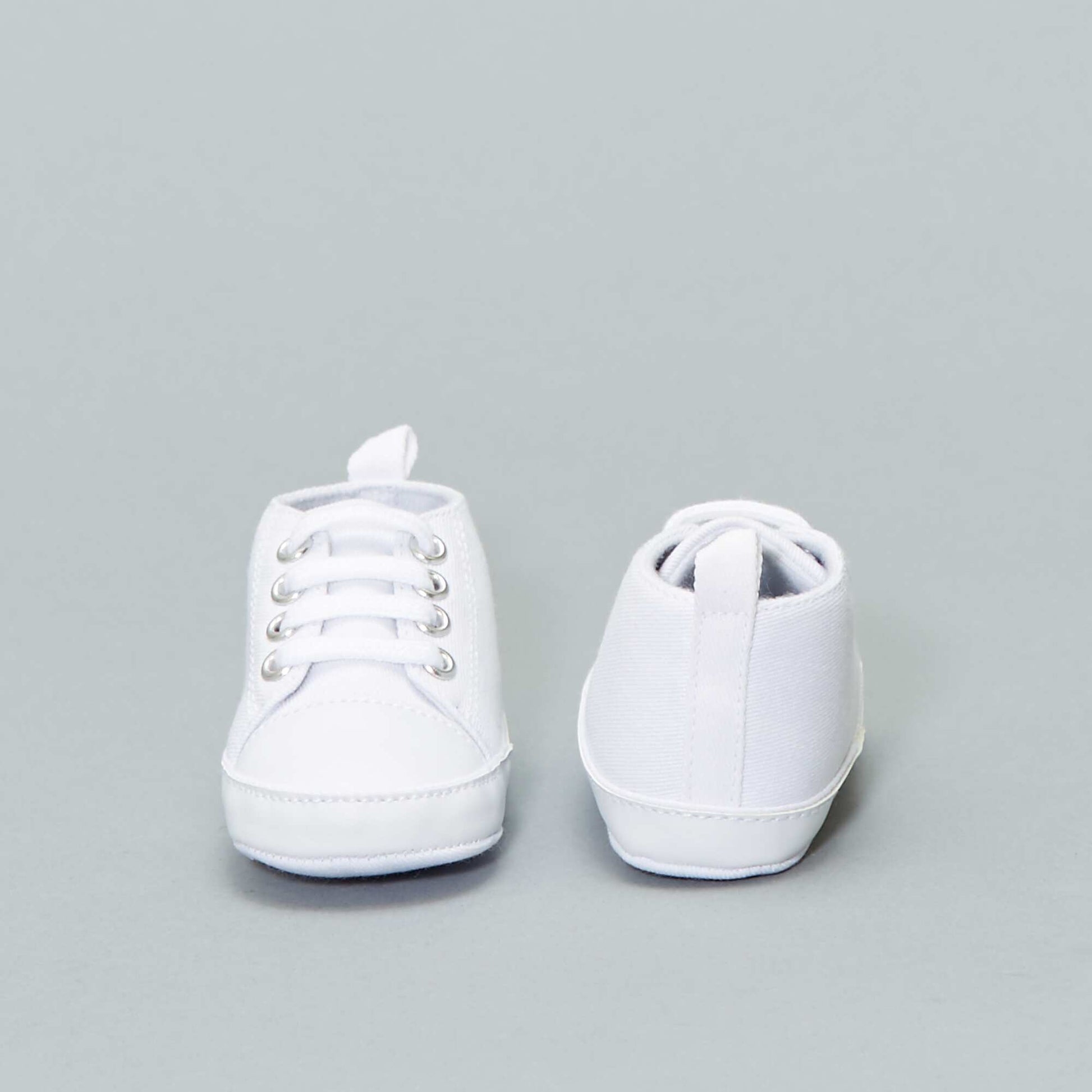 Baskets montantes en toile BLANC
