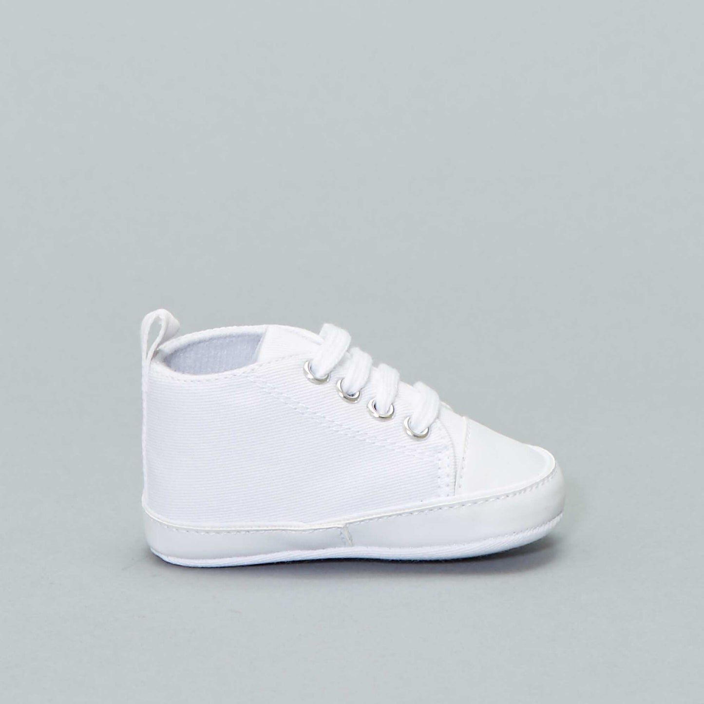 Baskets montantes en toile BLANC