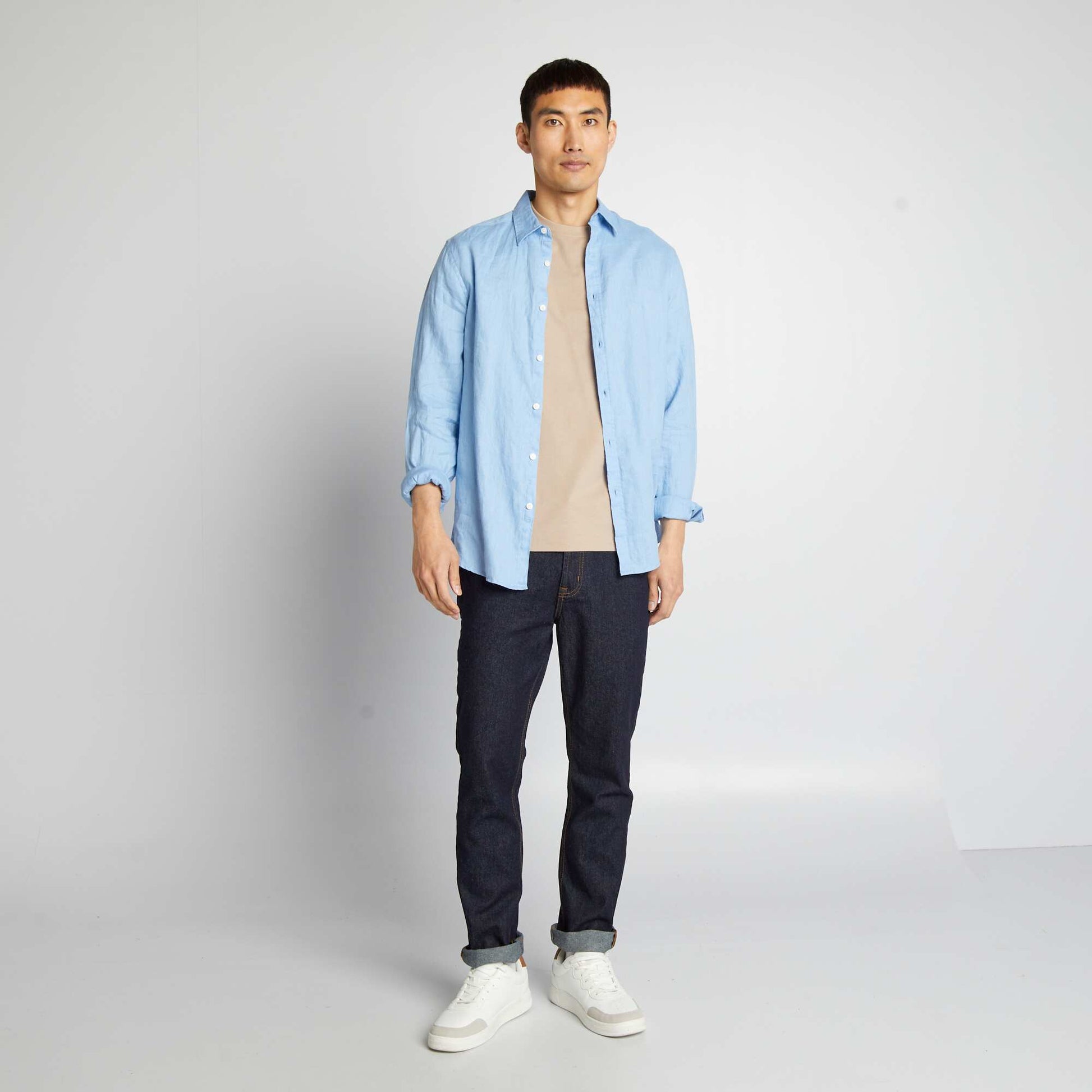 Jean regular brut L32 BLEU