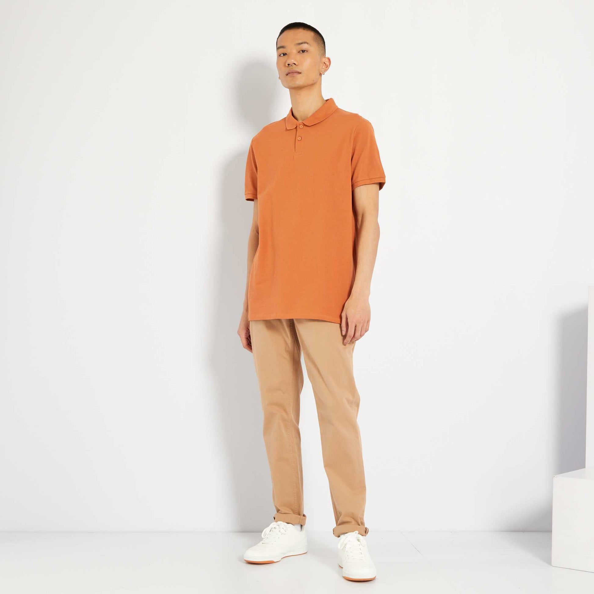 Pantalon chino slim BEIGE